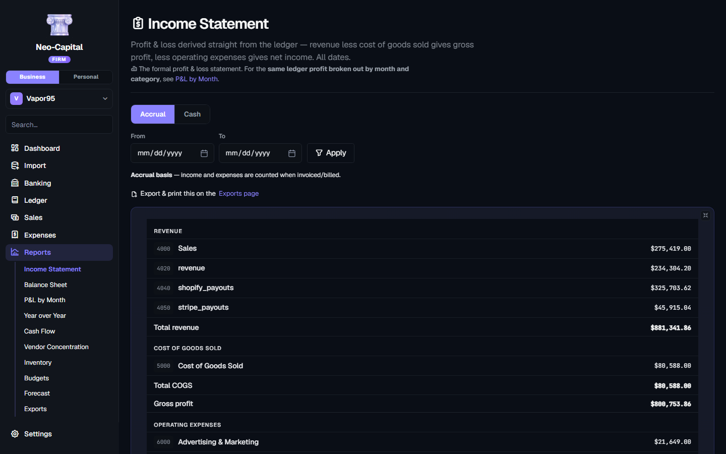 Income Statement