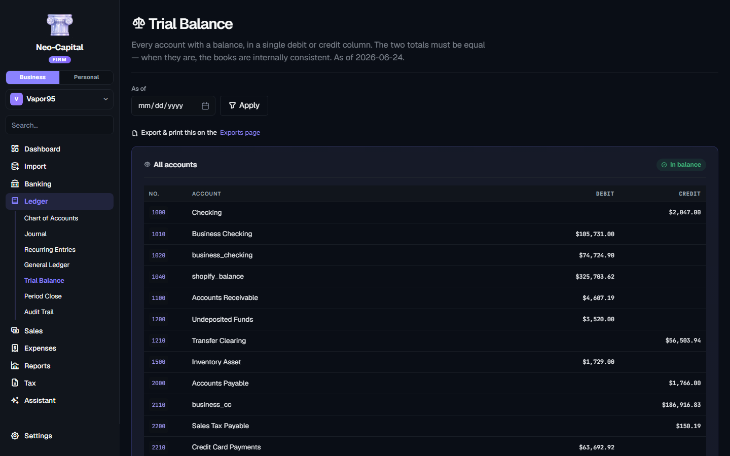 Trial Balance