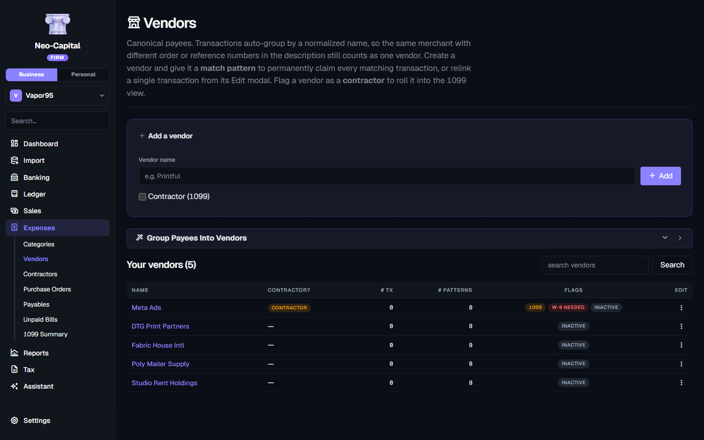 Vendors